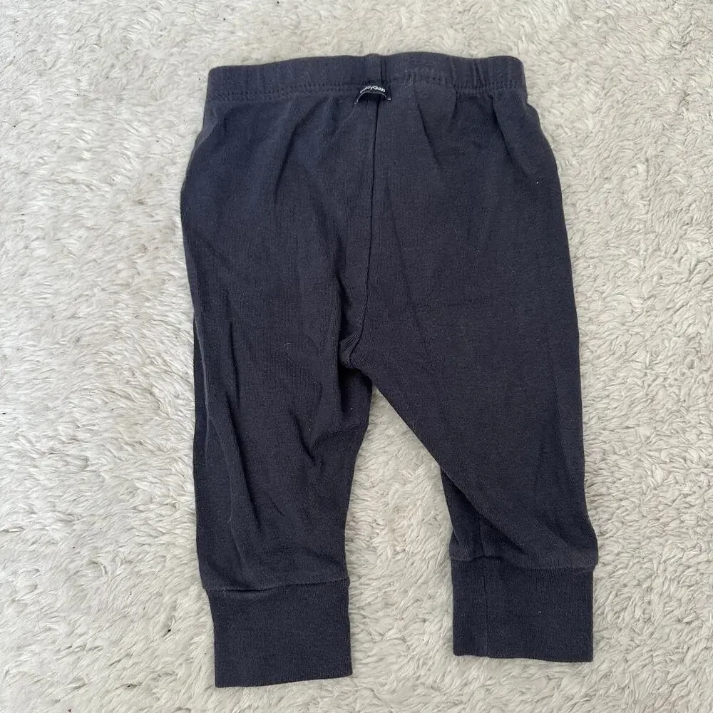 Baby Gap Dark Gray Banded Leggings Knit Pants Baby Boy Girl 3-6 Months